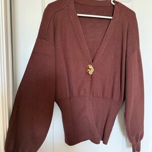 Chic Brown Women's Cardigan